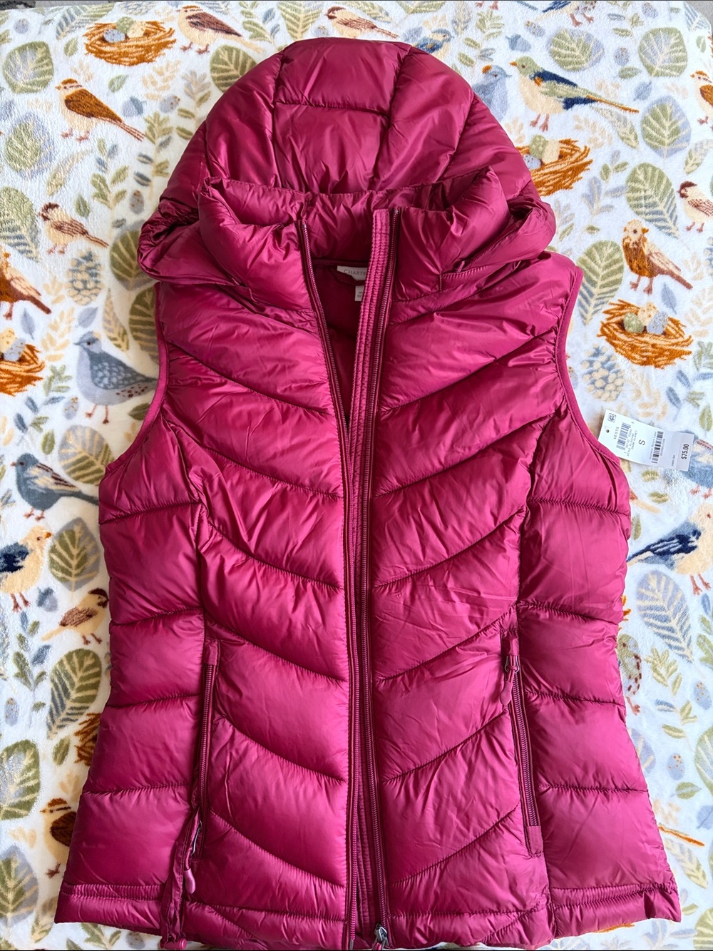 Charter Club Quilted Hooded Puffer Vest - Raspberry Pink